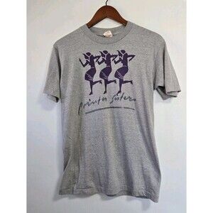 Vintage Pointer Sisters T Shirt L 1985 Concert Tour Band Tee Screen Stars 80s
